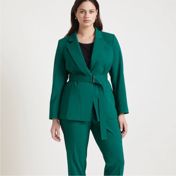 Eloquii Pants - Jason Wu x Eloquii Green Belted Blazer Women’s Size 16